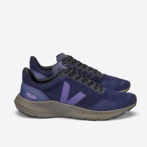 Veja Marlin V-knit Naisten Kengät Laivastonsininen/Violetit (U75N69)